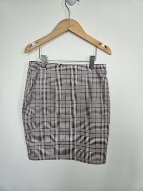 SHEIN Grey Plaid High Waisted Mini Pencil Skirt Size XS🔥